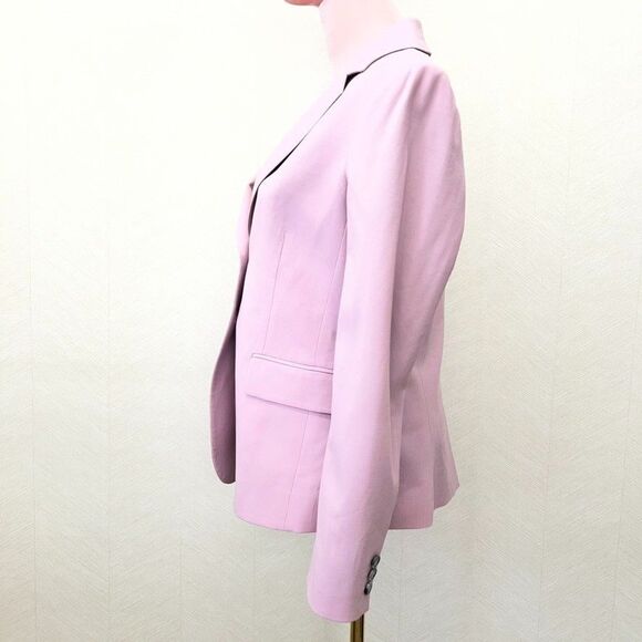 Theory Carissa Stretch Classic Dusty Lilac Two Button Suit Blazer Womens Size 6 - Picture 3 of 16